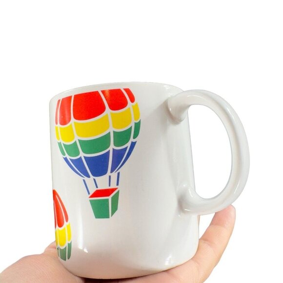 1980s FTD Hot Air Balloon Rainbow Mug Cup Multicolor Ceramic Drinking Mug READ - Picture 11 of 14